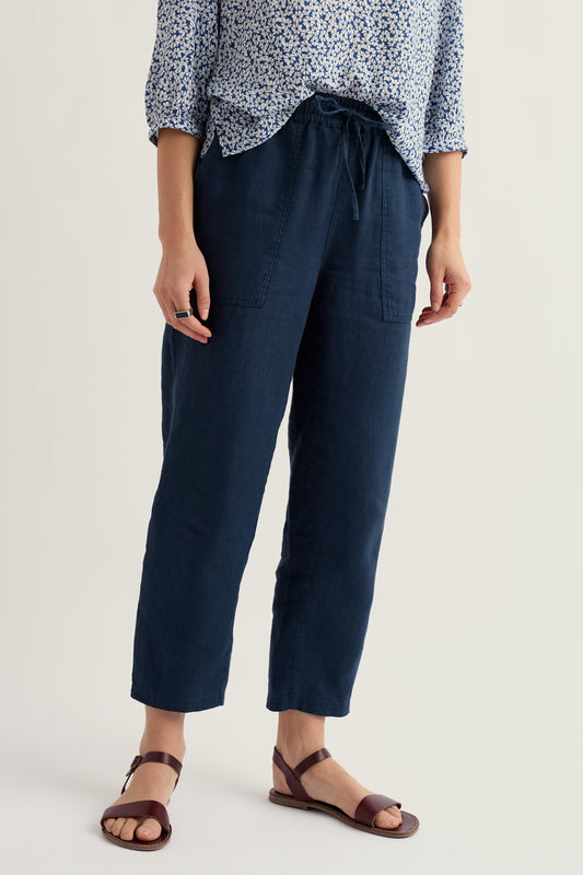Pantaloni Svasati in Popeline di Cotone Organico Sholl