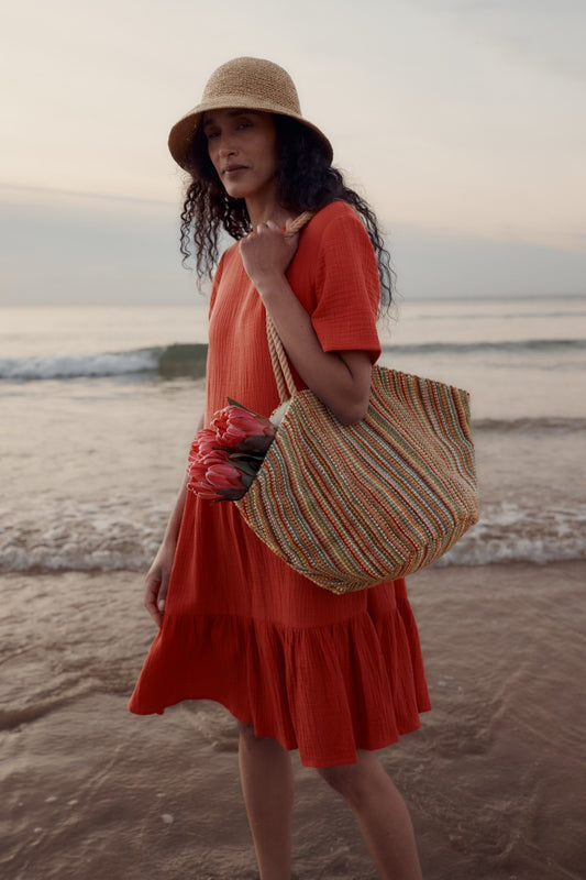 Sac en forme de coquille d'Alkanet Jute