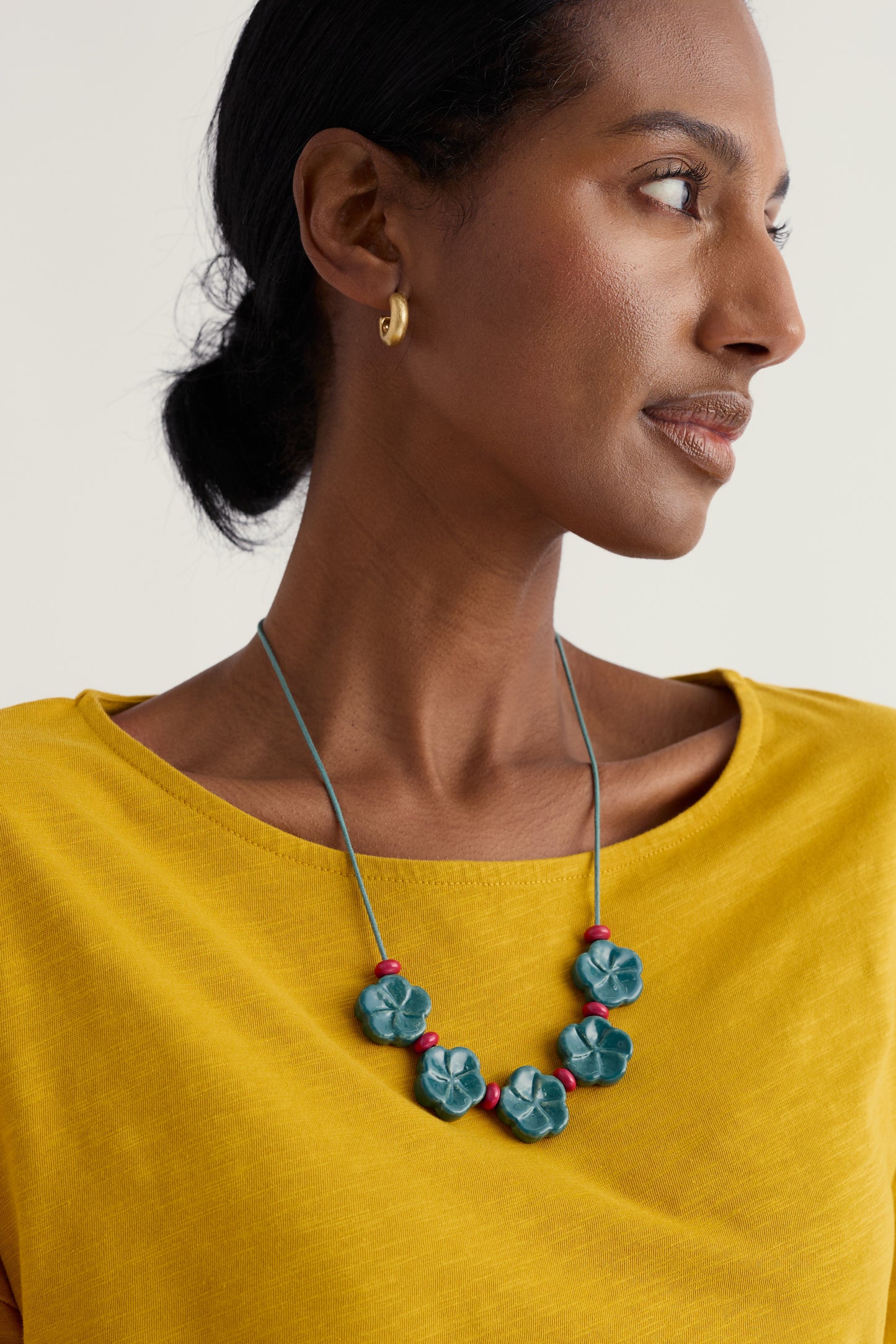 Collana con Perline in Ceramica Rosid