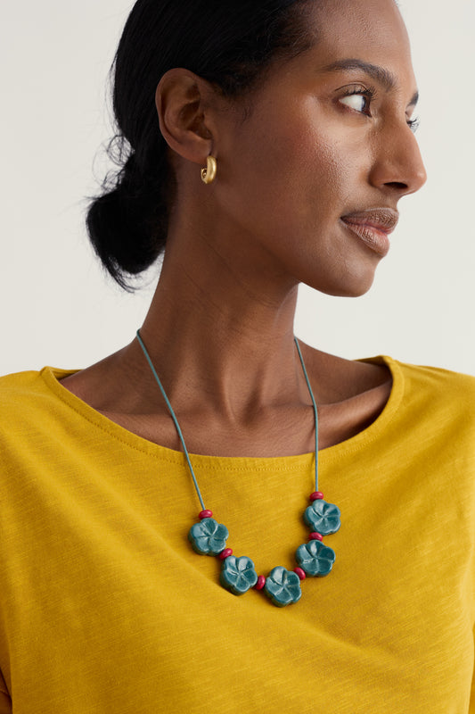 Collana con Perline in Ceramica Rosid