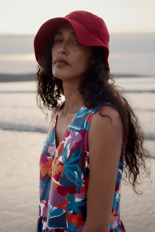 Cappello da sole Celia in cotone riciclato