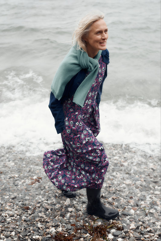 Abito midi Veronica in jersey di cotone biologico certificato GOTS  