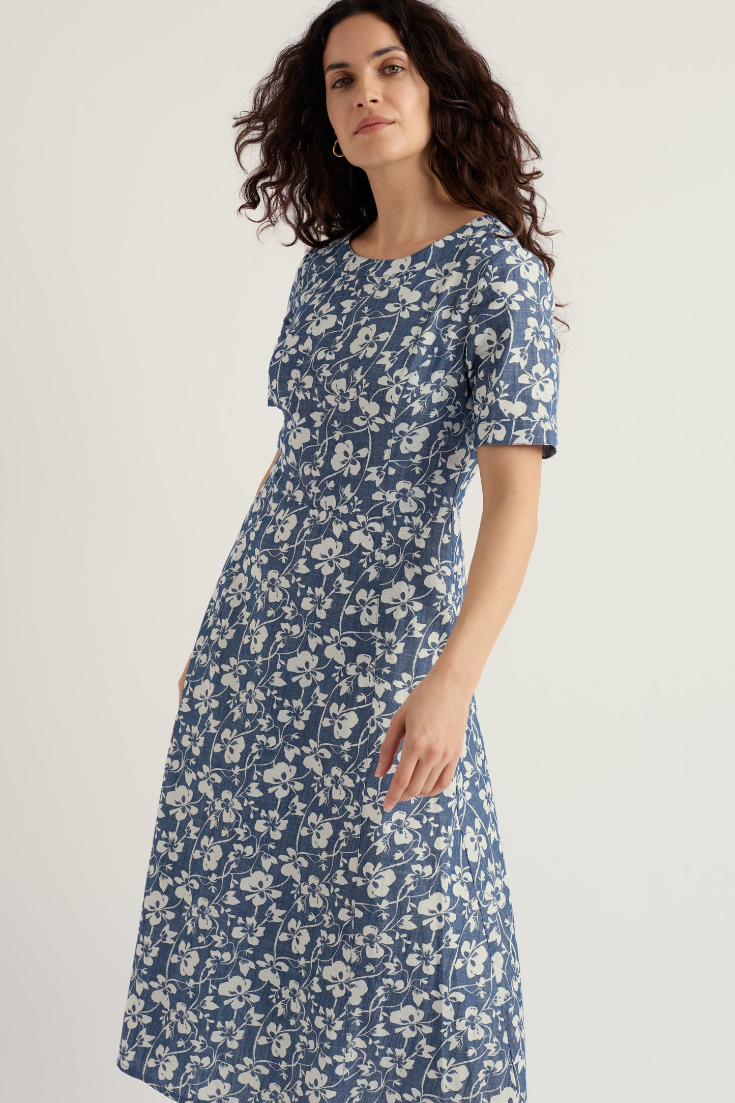 Abito in chambray stampato Fox Path  