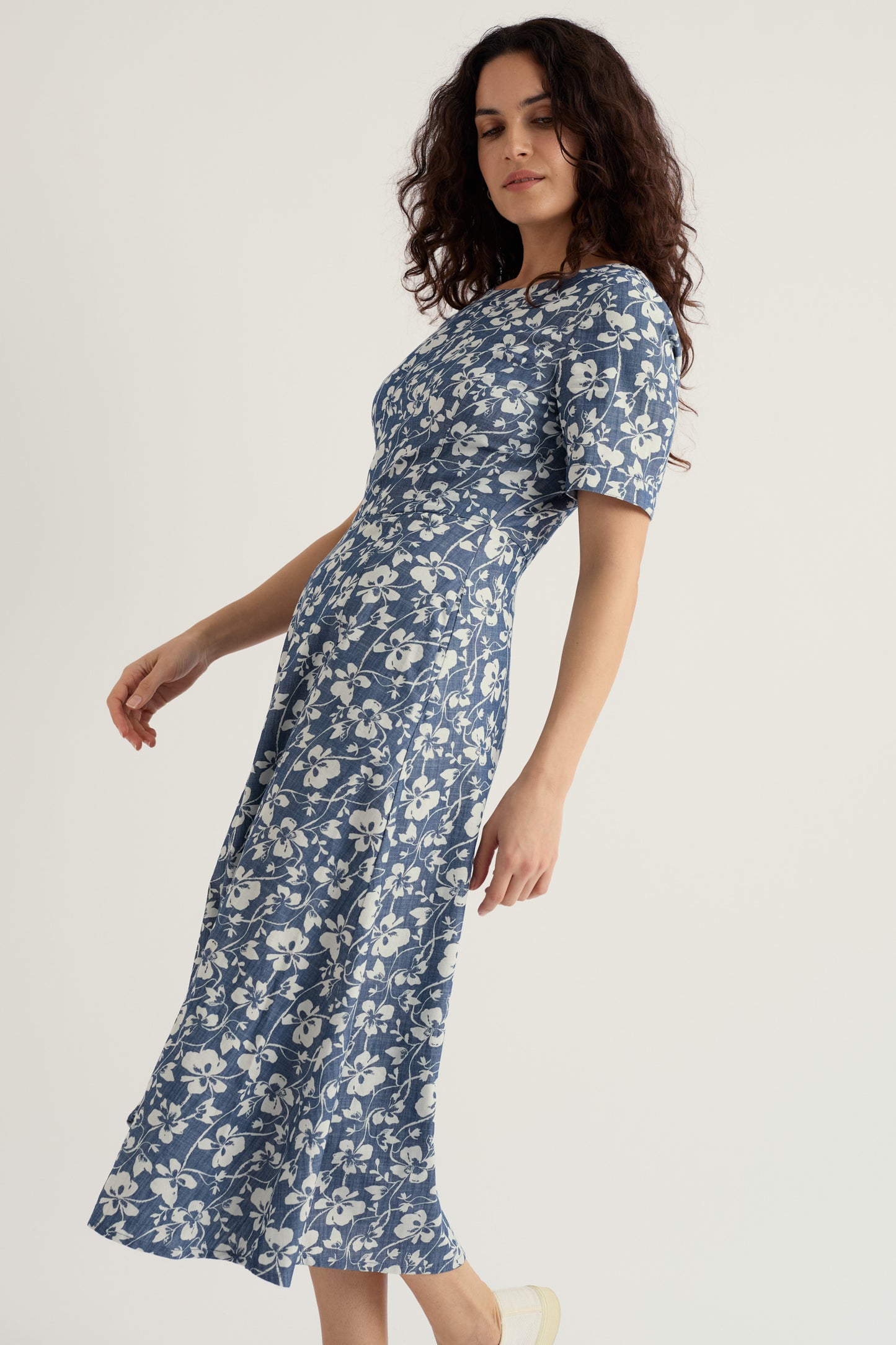 Abito in chambray stampato Fox Path  