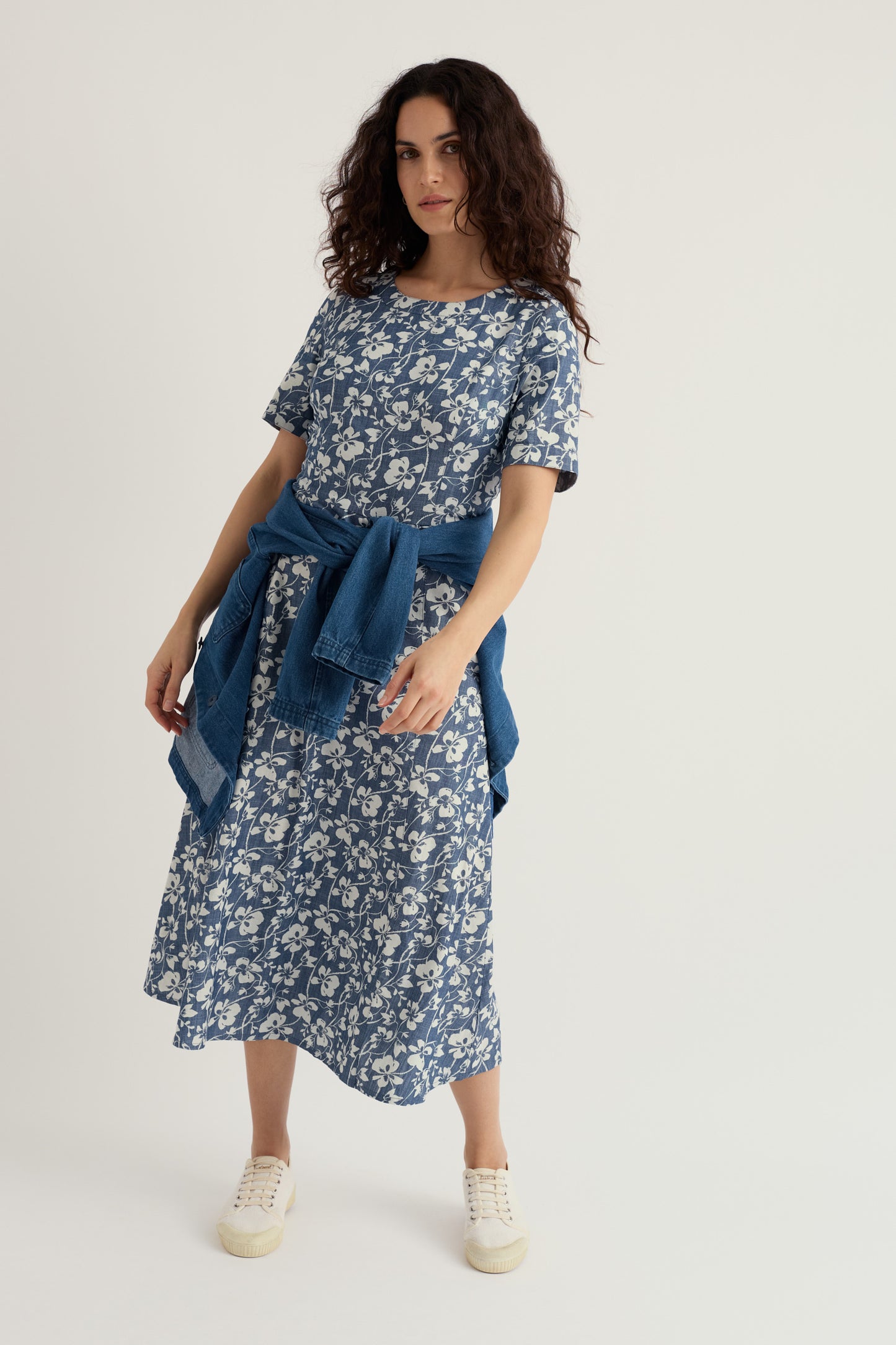 Abito in chambray stampato Fox Path  