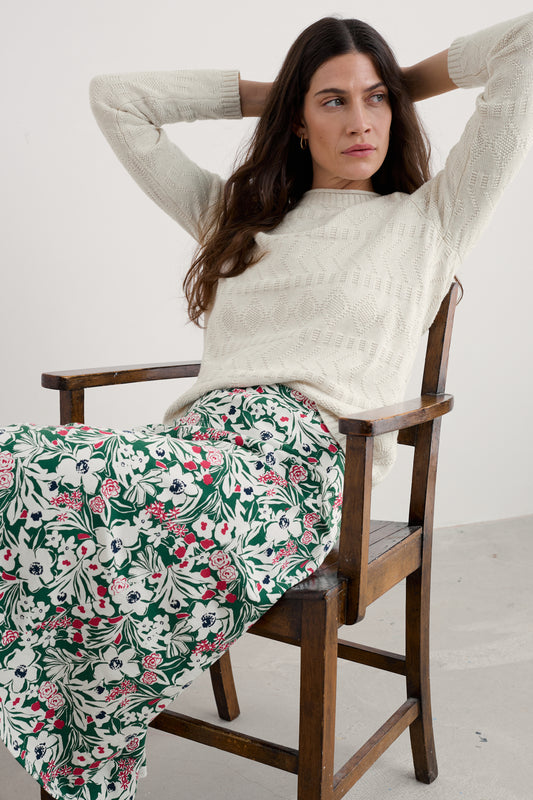 Sciorta Peplum Rós Meán-Fhada