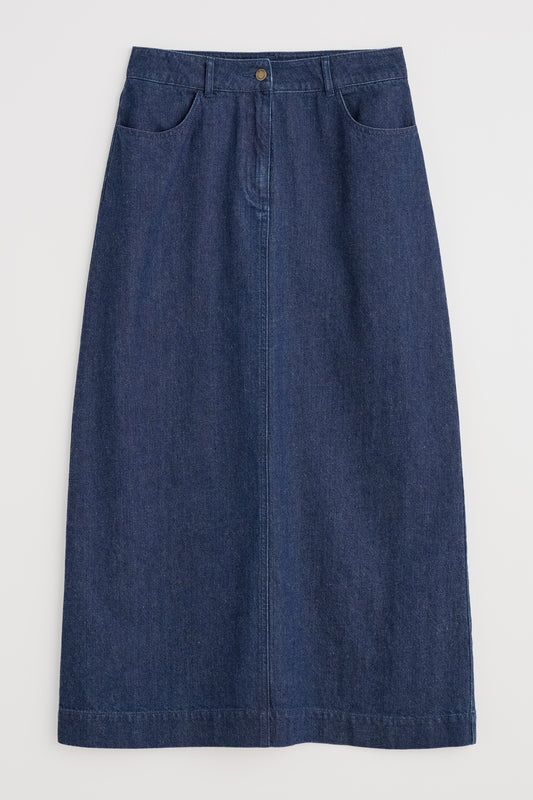 Sciorta Denim Meánmhéide le Prionta Crann Torthaí