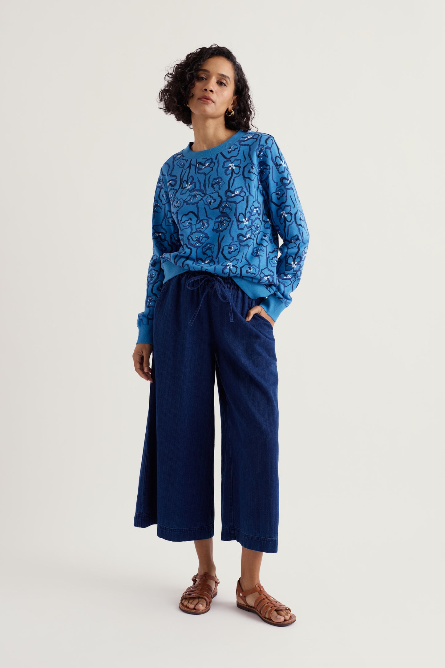 Felpa Bright Wave con scollo rotondo  