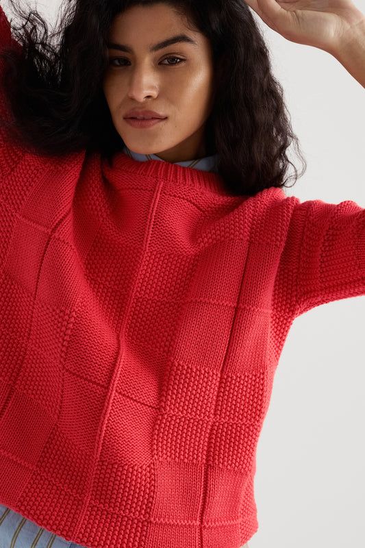 Maglione Hedge Rock a Girocollo con Punto Misto
