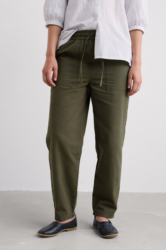 Pantaloni in Tela di Cotone Organico Sholl