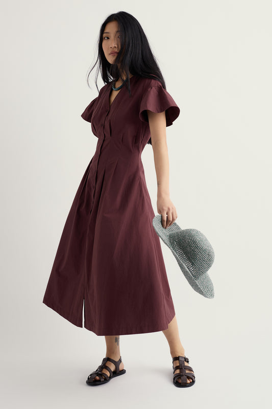 Abito midi in popeline Kerthen Woods  