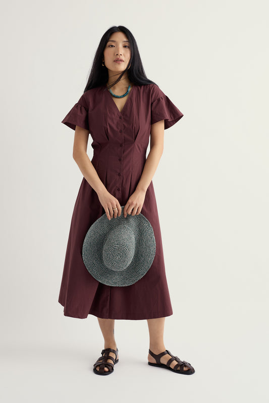 Abito midi in popeline Kerthen Woods  