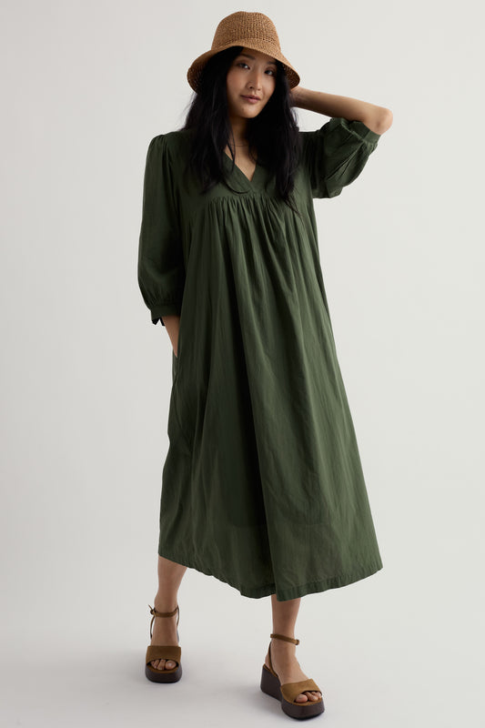 Kaftano Earth Colours in voile di cotone biologico certificato GOTS  