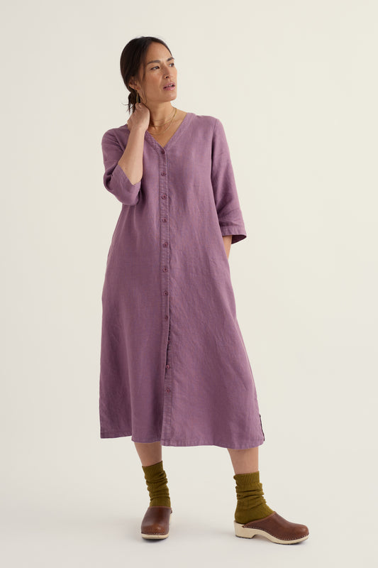 Robe droite en lin Word Posey