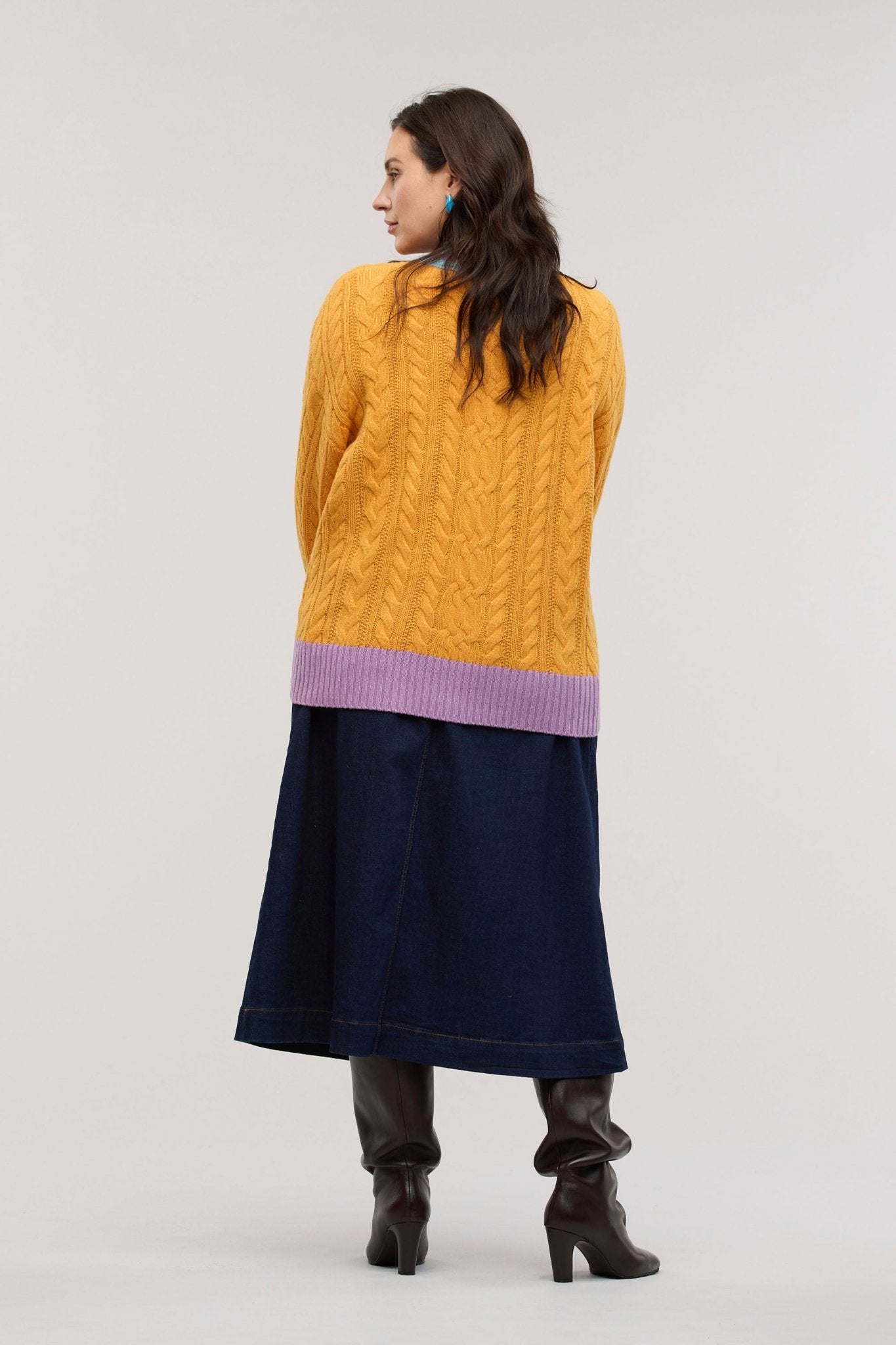 Pull en maille torsadée Halcyon
